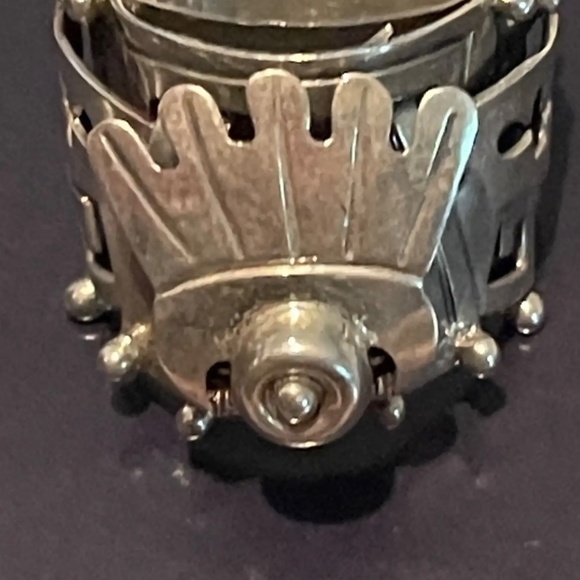 Rare Vintage Mexico Knight Helmet Poison Sterling Silver Statement Adjustable R - Picture 3 of 13